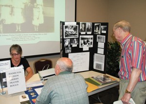 The next Reunion of Upcountry Families is scheduled for April 25-27 and will include family history workshops, cemetery tours and historic family displays. Pictured is one of many historical family displays on the Southern Wesleyan University campus at last year’s event, which is like a “swap meet” where people share family information.