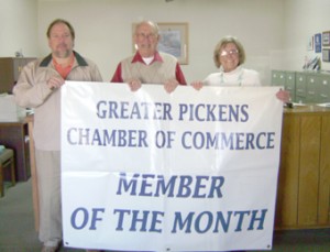 The March Pickens Chamber Member of the month is The Gravely Agency. Located at 103 West Cedar Rock Street in Pickens, The Gravely Agency has been serving Pickens residents since 1952. The Gravely Agency offers a wide array of insurance for every need. Pictured above are Bill, David and Louise Gravely. 