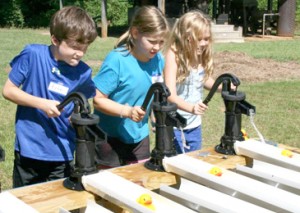 A rubber duck racetrack is just one of many activities students will use to explain how levers and inclined planes work at the Bart Garrison Agricultural Museum’s Kids Day session Aug. 23.