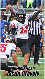  Former Pickens High School standout Justin Gravely was recently named a First-Team USA College Football Division II All-American after wrapping up a record-setting senior season for the Crusaders by helping his team win the NCCAA Victory Bowl.                           Photo courtesy North Greenville University