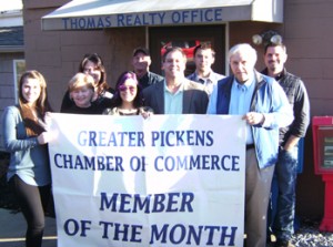 The February Pickens Chamber Member is Thomas Realty. Located at 500 West Main St. in Pickens, owner Michael Thomas and his staff of local professionals can meet your real estate needs. Check out the company’s website at thomasrealtysc.com or email thomas_realty@bellsouth.net. 