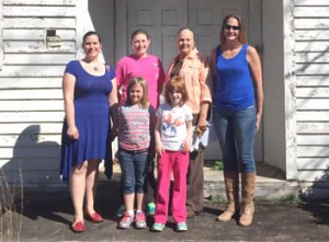 Pictured are Senior President of Skagunsta Society Mari Noorai, Skyagunsta Society President Anna Haskins, Bonnie Haskins, Katherine Haskins, Megan Ashley and Ashlyn Massey.