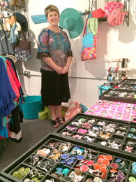 Steve Lorch/Courier Boutique owner Melissa Aiken poses with some of the items available at the Southern Girl Market in Pickens