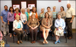 The Picnic and Prayer meeting held May 27 at the Sarlin library brought participants across communities to enjoy Christian fellowship. The group meets the third Wednesday of every month. Everyone is invited to attend. The next meeting is planned for June 17. Pictured are those who attended the last meeting. Back row, from left: Danny Carpenter, Lisa Carpenter, Patsy Pressley, Becky Ford, Hayne Myerson, Tracy Morgan, Lynn Baker, Josie Amspacher, Jean Thomas, Jamie Burns and Liberty mayor Eric Boughman. Front row: Martha Langston, Kathlyn Albertson, Erin Lewis and Shirley Bowman.