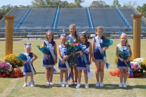 Winners, from left: Princesses Katie-Ann Acuff, Alli Morgan and Kayleigh Seaborn, Spririt Queen Hannah Chapman, Princesses Aelina Williams and Alli Morgan. Back row: 2014 Spirit Queen Isabelle Caroline Harris. 