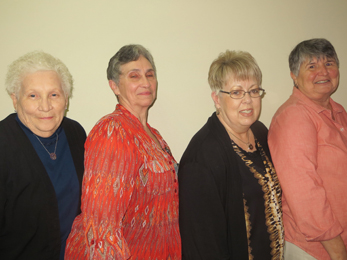 Cannon Memorial Hospital Auxiliary announced its new slate of officers. Pictured, from left, are corresponding secretary Sue Childs, president Linda Aultman, treasurer Linda Haney and vice president and recording secretary Barbara Woolsey.