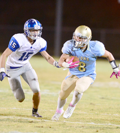 John Bolton/BoltonPhoto.com Receiver Carter Groomes will be one of the top losses to graduation for Daniel heading into the 2016 season after leading the team in receiving yards and receiving touchdowns this year.