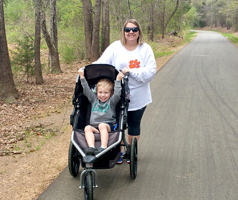 Candice Harper Heatherly and her son, Myles, can often be found enjoying a stroll the Doodle Trail. Courtesy photo 