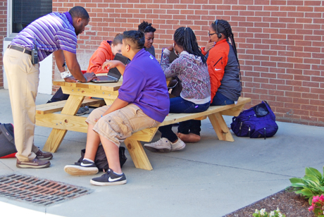 Teaching in the garden