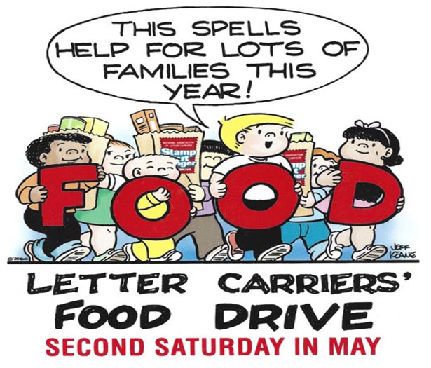 Letter Carriers’ Stamp Out Hunger Food Drive planned for Saturday