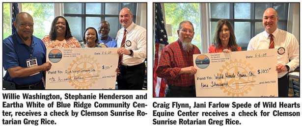 Clemson Sunrise Rotary uplifts community