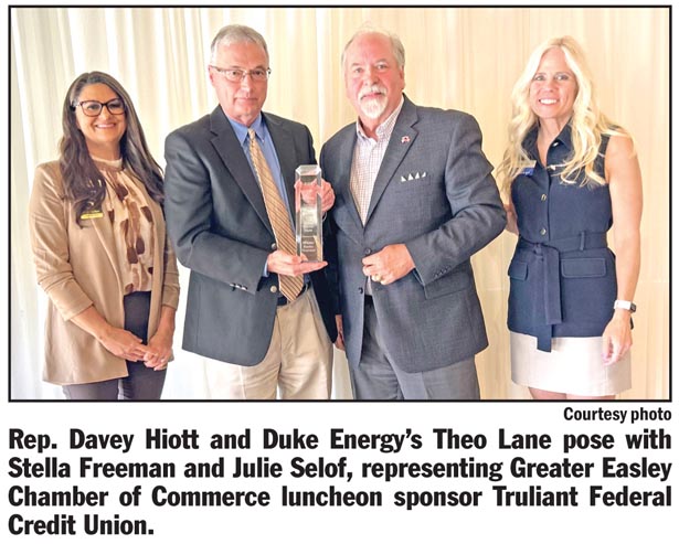 Hiott receives Duke Energy Citizenship and Service Award
